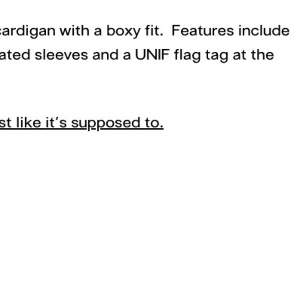 NWOT UNIF Ty Cardigan LARGE - Picture 6 of 6